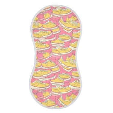 Imagem de STAYTOP 1 peça de sapatos coloridos de desenhos animados panos de arroto para bebês meninos meninas e toalha de recém-nascido, panos grandes absorventes para arrotar