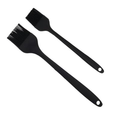 Imagem de Pincéis de silicone resistentes ao calor para pastelaria para espalhar óleo manteiga molho marinadas para churrasco, churrasco, assar, cozinha, cozinhar, livre de BPA, lavável na lava-louças (preto)