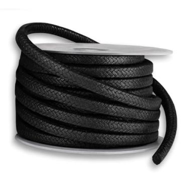 Imagem de Gaxeta de Fios de Carbono e Grafite com Lubrificante, 3/16 Polegadas, Preta, 2,5 Metros