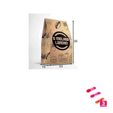 Imagem de Kit Saco SOS 10kg Impresso com 50 Unidades e Fita Cetim 22mm x 10m