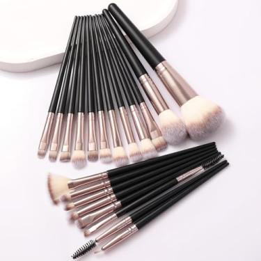 Imagem de 20 pincéis de maquiagem macios ao toque, pincel de maquiagem em pó, pincel de blush, pincel de sombra para maquiagem diária no rosto