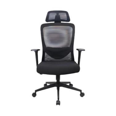 Imagem de Cadeira de Escritório Presidente Elite Ergonômica com Encosto em Tela e Apoio de Cabeça Ajustável