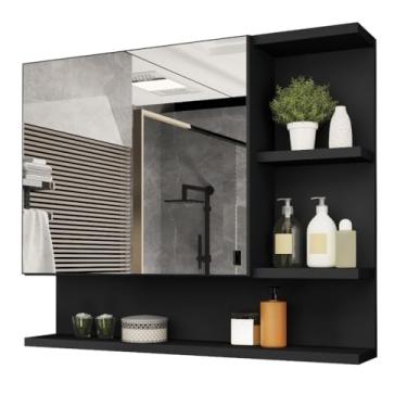 Imagem de Armário Espelheira Com Porta(Preto)