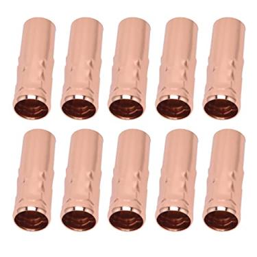 Imagem de Naroote Manga de Suporte de Lâmpada de Vela de Tubo de Metal para Iluminação E14 DIY, 10 Peças 25x80mm, Adequada para Lustres de Cristal, Luzes de Velas (Ouro rosa)