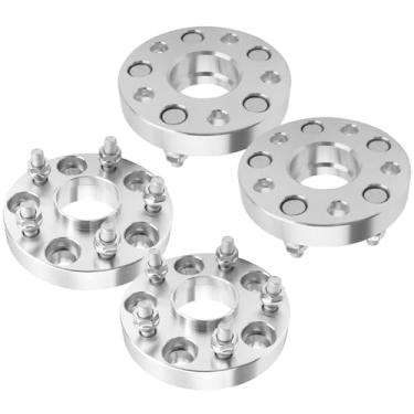 Imagem de IRONTEK Espaçadores de roda 5 x 114,3 mm compatíveis com Lexus ES300 300h 330, GS300 350 430, IS250 300, LS400; para Toyota Tacoma, Camry, Highlander Forged 2.5 cm Thread Pitch M12x1.5 Hub Furo 60,1