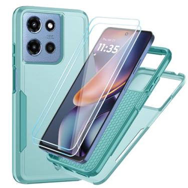 Imagem de Suncasetor Capa para Motorola Moto-G-2025/Moto-G-2026/Moto-G-Play-2026 com protetor de tela HD, proteção resistente contra quedas, capa de celular para Moto G 5G 2025/Moto G 5G 2026 (verde menta)