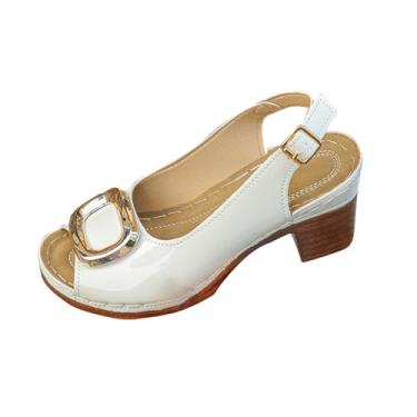 Imagem de Chinelo feminino respirável com espuma viscoelástica e base estável, Branco, 34