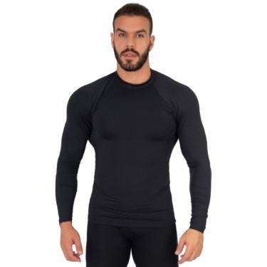 Imagem de Blusa Térmica Poliamida Bella Fiore Proteção UV Manga Longa Segunda Pele Moda Fitness Masculina-Masculino