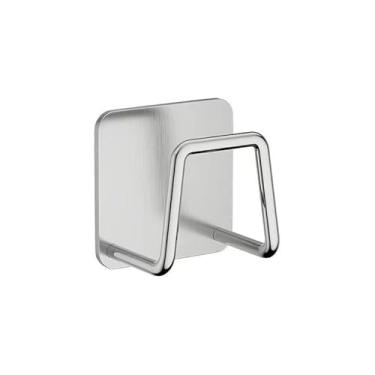 Imagem de Suportes de esponja de aço inoxidável adesivo forte pequeno suporte de esponja para pia de cozinha banheiro secagem rápida suprimentos de limpeza à prova de ferrugem à prova d'água