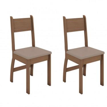 Imagem de Conjunto 2 Cadeiras Milano Poliman Carvalho/savana