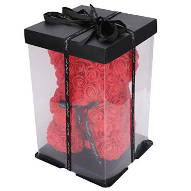 Imagem de Caixa de Presente Decoração Casa Flor Rosa para Aniversário Casamento Dia dos Namorados