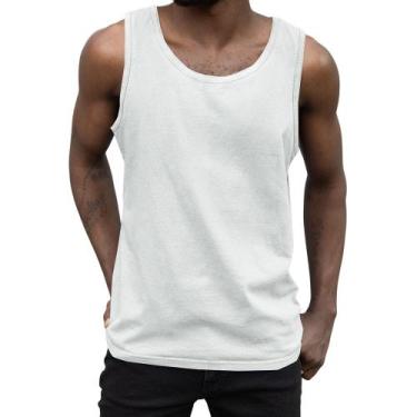 Imagem de Camiseta Regata Básica Unissex 100% Algodão Premium - Propria, Branco,