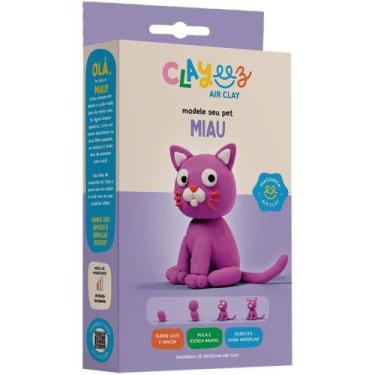 Imagem de Massa para Modelar Criativa Clayeez Miau 38G com Tutorial