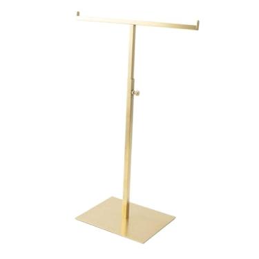 Imagem de Dynwave Suporte para Bolsas, Organizador de Joias, Cabide para Bolsas, Economiza Espaço, Suporte de Balcão para Pendurar, Altura Ajustável para Loja, Ouro