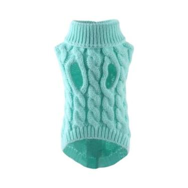 Imagem de Suéter De Lã Quente Para Cães Pequenos, Moda Outono Inverno, Cor Sólid