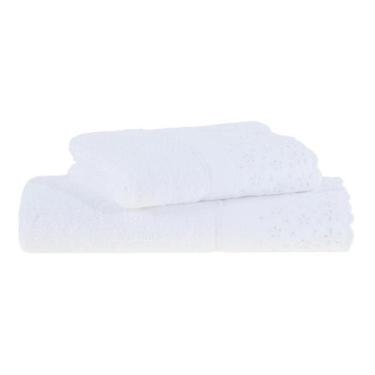 Imagem de Kit Toalha de Banho + Rosto Crystal Buddemeyer, Branca