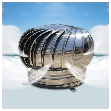 Imagem de Tampa de capota de chaminé giratória, ventilador de turbina de aço inoxidável, aberturas de telhado, economia de energia para casas, tampa de capota de chaminé rotativa no sótão da fazenda com base de
