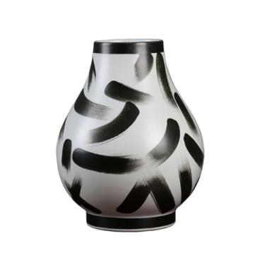 Imagem de x3anggyt5 Vaso de flores moderno vaso de cerâmica ornamento para casa, sala de estar, sala de jantar, decoração de mesa de entrada, vaso de estilo chinês, decoração de casa