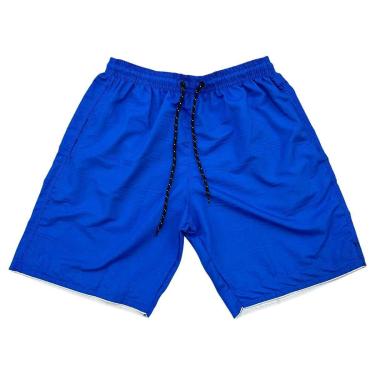 Imagem de Bermuda Tactel 3 Bolsos Barra Postiça Masculina - Azul-Masculino
