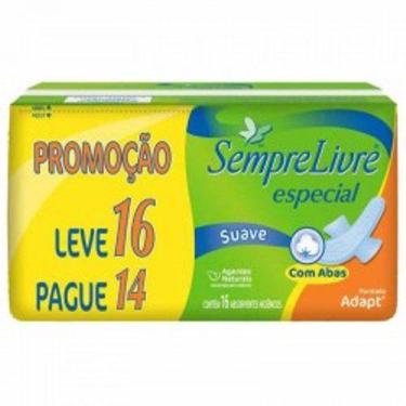 Imagem de Abs sempre livre adapt suave com abas - 16 unidades