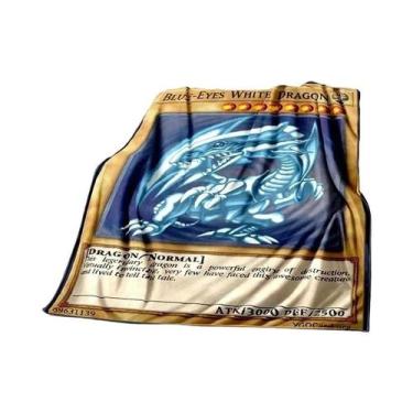 Imagem de Cobertor De Pelúcia Macio Dragão Branco De Olhos Azuis Yu Gi Oh Anime 