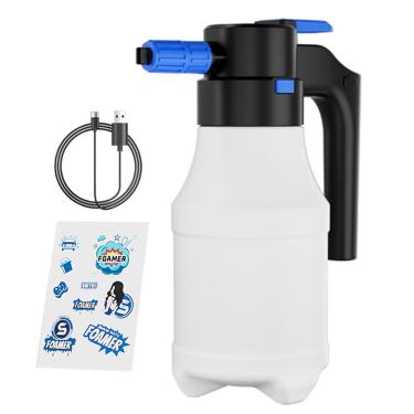 Imagem de 1 5L Aspersor de Espuma Elétrico Recarregável via USB 2000mAh com Bomba Sem Fio para Lavagem Carro Jardinagem Higienização Pets Design Pulverização em Forma Vento Limpeza Eficiente