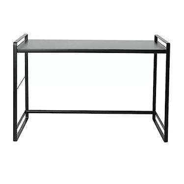 Imagem de Suporte de rack de forno de micro-ondas de metal 2 camadas prateleira de micro-ondas organizador de bancada, prateleira de torradeira resistente, organizador de armazenamento de temperos multicamadas