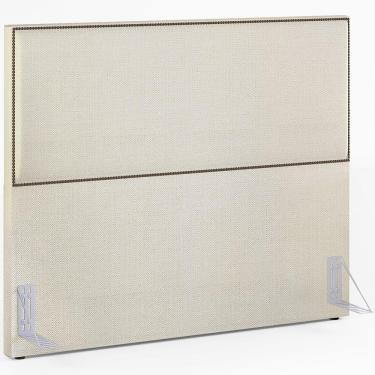Imagem de Cabeceira Cama Box Casal Com Tachas 160 cm Vicenza L02 Linho Champagne - Lyam Decor
