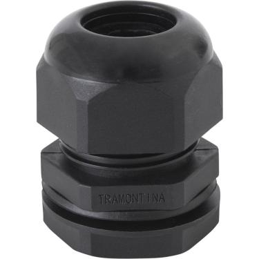 Imagem de Conector Prensa-cabo 2 Polegadas Tramontina Em Termoplástico Preto Com Bucha
