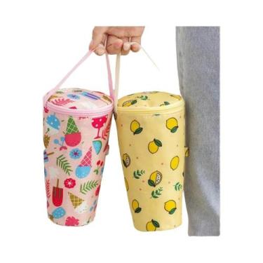 Imagem de Bolsa Térmica Portátil Para Chá Com Leite, Capa Isolada Para Copo, Bol
