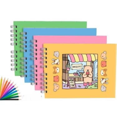 Imagem de Kit Livro De Colorir Estilo Bobie Goods Capa Dura e 12 Lápis De Cor Li