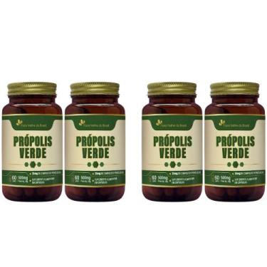 Imagem de Kit 4x Extrato Seco Própolis Verde 60 Capsulas 500mg - Flora Nativa, S