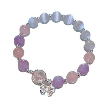 Imagem de Pulseira De Energia Reiki Em Pedra Natural Cristal Rosa Para Mulheres,