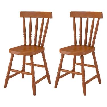 Imagem de Kit 02 Cadeiras Madeira Macica Pes Torneados 150lb Marjori - Mel Brilho