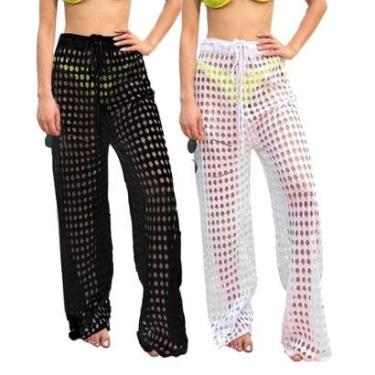 Imagem de Kit 2 Calças Saída de Praia em Tricot Flare-Feminino