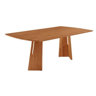 Imagem de Mesa para Sala de Jantar Florida 220cm Tampo Barril Laminado Moderna Mobilia