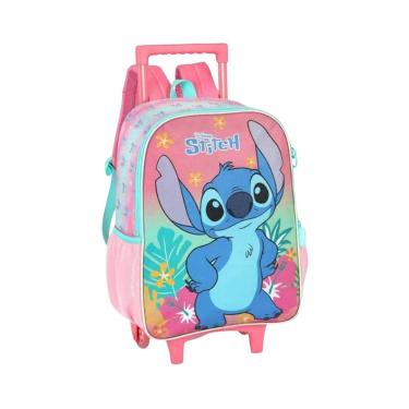 Imagem de Mochila De Rodinhas Stitch Disney Glitter Meninas Escolar