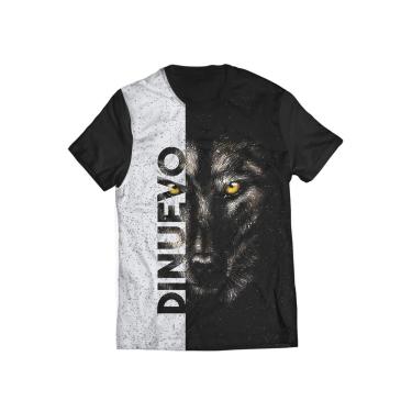 Imagem de Camiseta Wolf Bravus Lobo Olhos Amarelos  Di Nuevo-Masculino