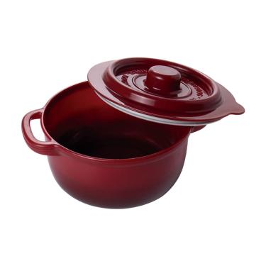 Imagem de POTE SUPREME REDONDO COM TAMPA 950ML VERMELHO PLASUTIL