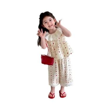 Imagem de Conjunto De Vestido Com Renda E Poás Estilo Coreano Para Meninas, Roup