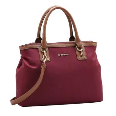 Imagem de Bolsa Chenson Feminina Satchel Microfiber 3184597, Vinho