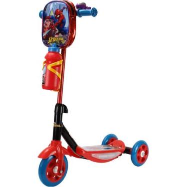 Imagem de Patinete Infantil 3 Rodas Mochilinha e Garrafinha Som e Luz Marvel - H
