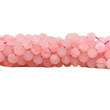 Imagem de Fios de Conta de Quartzo Rosa - 10mm - pedras naturais - Pistris Impor