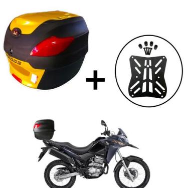 Imagem de Baú Bauleto 41 Litros Awa Pross + Bagageiro XRE 300 2010+, Dourado