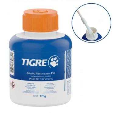 Imagem de Cola cano pvc adesivo plástico frasco pincel 175g tigre