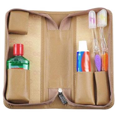 Imagem de Kit Higiene Bucal SMILE em Couro Galvani, Argila