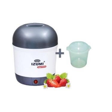Imagem de Iogurteira Elétrica Bivolt Cinza + 1 Pote Izumi