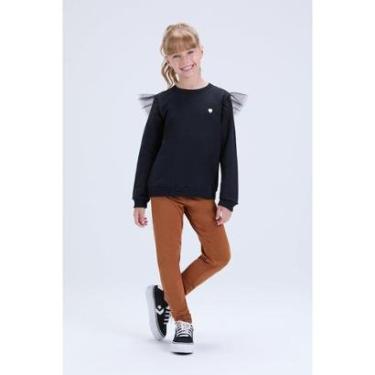 Imagem de Conjunto Infantil Feminino de Inverno Moletom com Babado em Tule-Feminino
