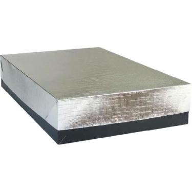 Imagem de Caixa para Presente com Tampa Veneza GD 35X25,5X7,5 Prata PCT.C/10 - C