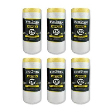 Imagem de Filme Plástico De Proteção Para Pintura Com Rolo 2,70m X 20m Protege F
